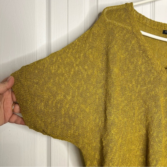 Eileen Fisher Mélange Linen Grain V-Neck Oval Top Sz medium petite - Picture 4 of 8